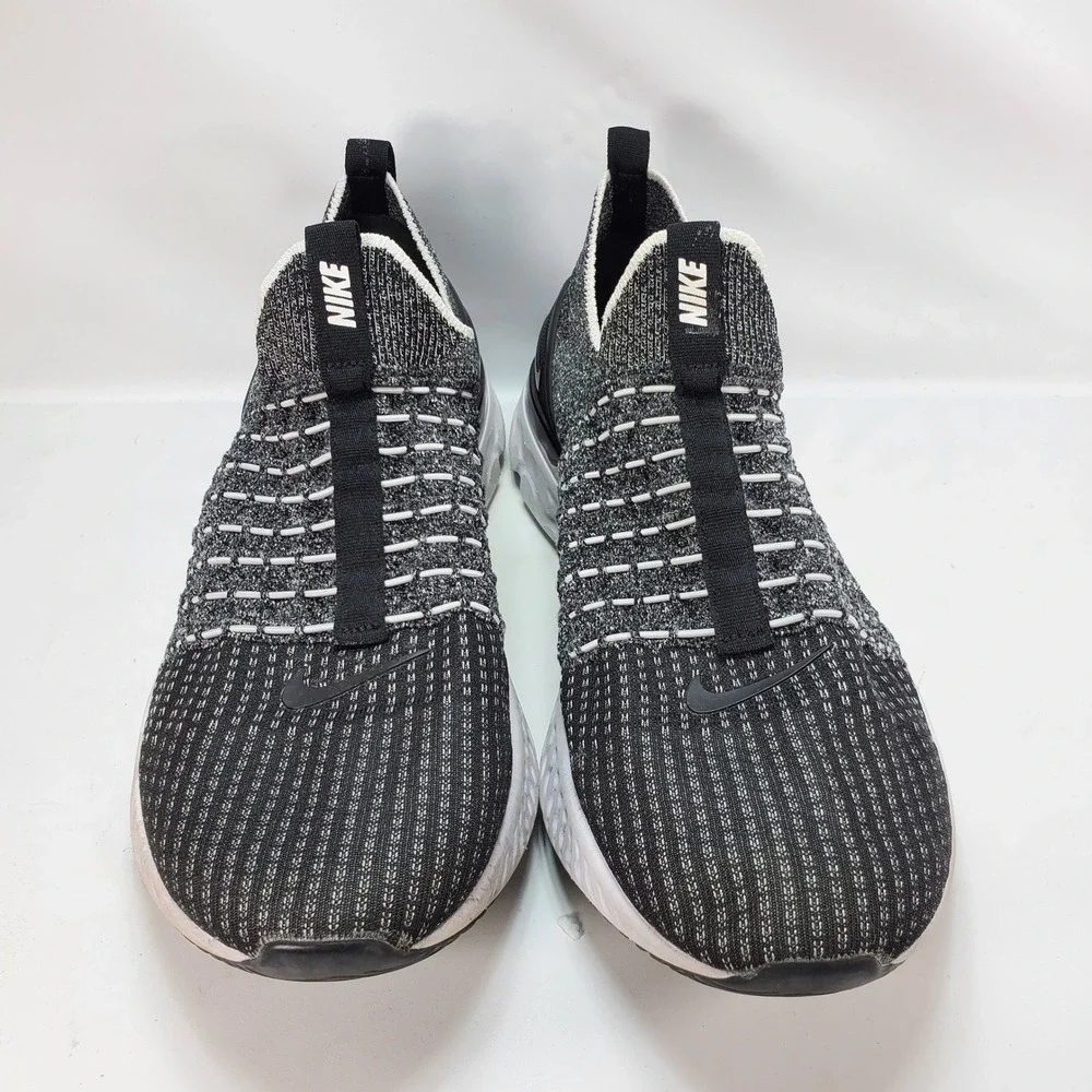 Nike React Phantom Run Flyknit 2 Mens 11.5 Black Grey Running Shoes CJ0277-003